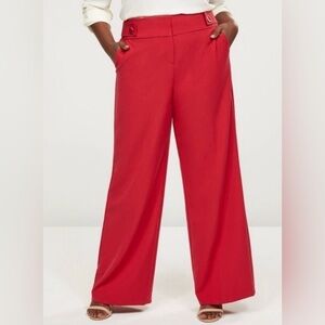 Lane Bryant The Allie Wide Leg Pants Red